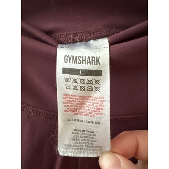 Gymshark Studio Cropped Leggings Berry Red Burgundy Cropped Yoga Leggings Womens - Picture 4 of 5